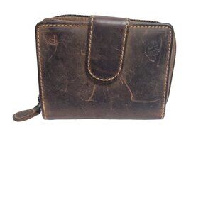 Greenburry Ladies Purse Latch-Zipper Purse Beef Leather Wallet 1792